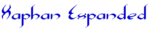 Xaphan Expanded Schriftart